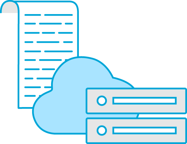 Data is stored in the cloud